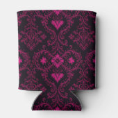 Purple and black gothic damask pattern blikjeskoeler (Achterkant)