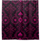 Purple and black gothic damask pattern douchegordijn (Voorkant)
