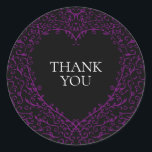 Purple and Black Heart Gothic Wedding Stickers<br><div class="desc">Dit is een mooi en mooi staaltje. They are designed in a collection of several items so your whole wedding can be coordinated with the same style!</div>