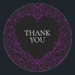 Purple and Black Heart Gothic Wedding Stickers<br><div class="desc">Dit is een mooi en mooi staaltje. They are designed in a collection of several items so your whole wedding can be coordinated with the same style!</div>