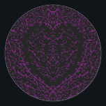 Purple and Black Heart Gothic Wedding Stickers<br><div class="desc">Dit is een mooi en mooi staaltje. They are designed in a collection of several items so your whole wedding can be coordinated with the same style!</div>