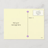 Purple and black met foto en familie name feestdagenkaart (Achterkant)