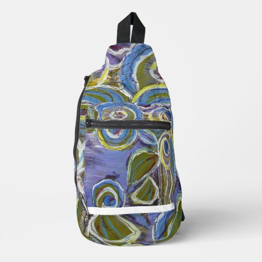 Purple and Blue by Lydia's Art Sangria Sling Bag (Voorkant)