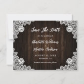 Purple and Blue Floral Wedding Save The Date (Achterkant)