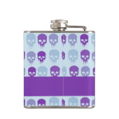 Purple and blue melting skulls pattern heupfles (Achterkant)
