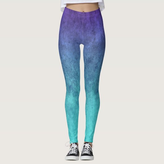 Purple And Blue Mixed Colors Leggings (Voorkant)