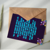 Purple and Blue Neon Glowing Birthday Party Kaart