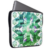 Purple and Blue Snowflakes on an Electronics Bag Laptop Sleeve (Voorkant Rechts)