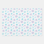 Purple and Blue Winter Snowflakes Pattern Inpakpapier Vel (Voorkant)