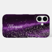 Purple and diamonds - Stunning Barely There Case-Mate iPhone Case (Achterkant (horizontaal))