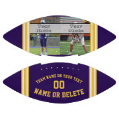 Purple and Gold 2 Photos, Personalized Football (Panelen)