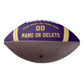 Purple and Gold 2 Photos, Personalized Football (Gedraaid 270)