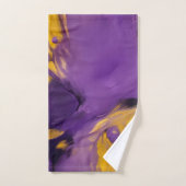 Purple and Gold Abstract Bad Handdoek (Handdoek)