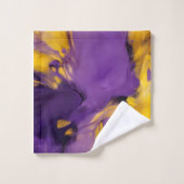 Purple and Gold Abstract Bad Handdoek (Wasdoekje)