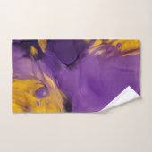 Purple and Gold Abstract Bad Handdoek (Handdoek)