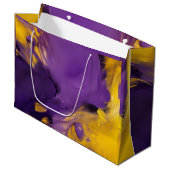 Purple and Gold Abstract Groot Cadeauzakje (Voorkant Gekanteld)