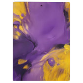 Purple and Gold Abstract Klembord (Achterkant)