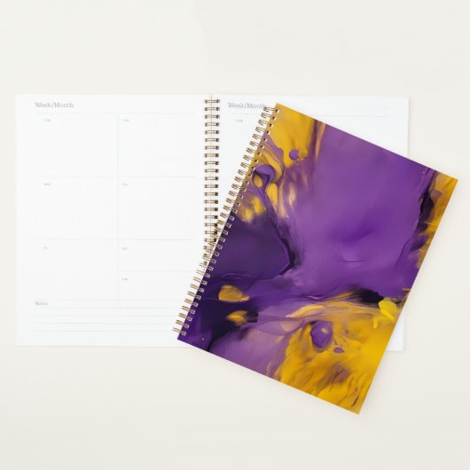 Purple and Gold Abstract Planner (Display)