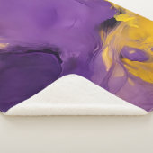 Purple and Gold Abstract Sherpa Deken (3/4)