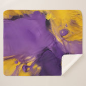 Purple and Gold Abstract Sherpa Deken (Voorkant (horizontaal))