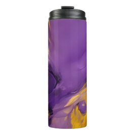 Purple and Gold Abstract Thermosbeker