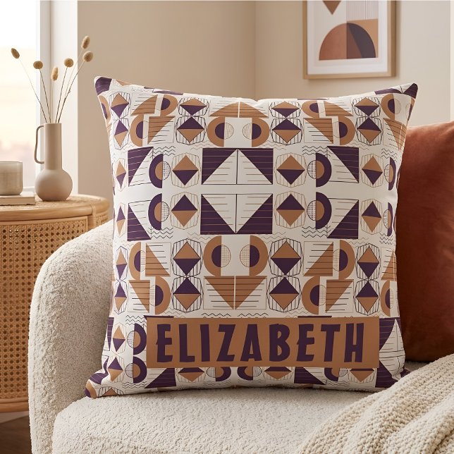 Purple and gold Aesthetic abstract Pattern Kussen (Creator heeft geüpload)