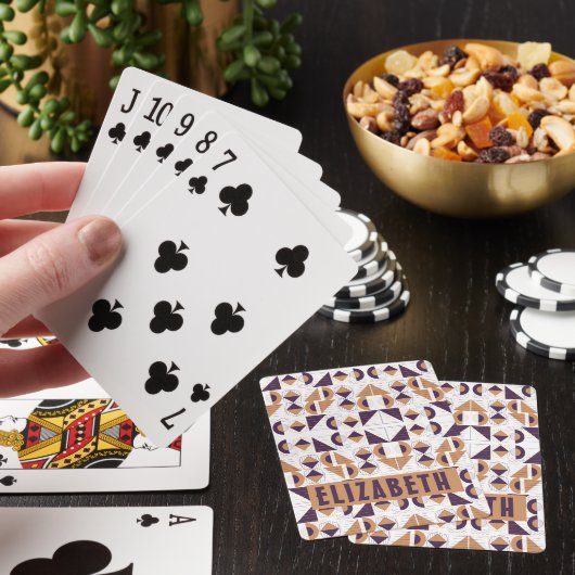 Purple and gold Aesthetic abstract Pattern Pokerkaarten (Insitu)