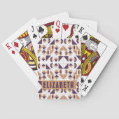 Purple and gold Aesthetic abstract Pattern Pokerkaarten (Achterkant)