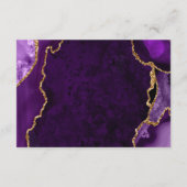 Purple and Gold Agate Honeymoon Fund Informatiekaartje (Achterkant)