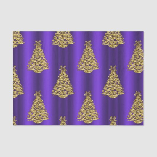Purple and Gold Christmas  Tissuepapier (Voorkant)