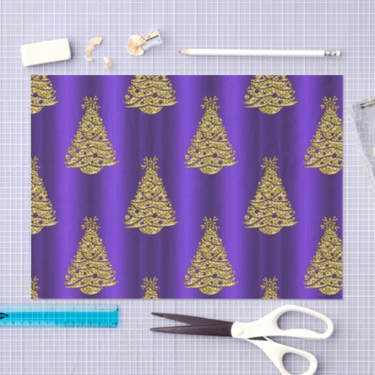 Purple and Gold Christmas  Tissuepapier (Craft)