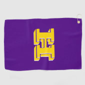 Purple and Gold College Colors Golf Towel Golfhanddoek (Horizontaal)