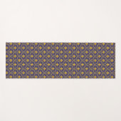 Purple and gold fleur-de-lys quatrefoil pattern yogamat (Voorkant (horizontaal))