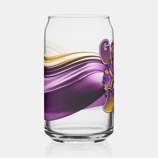 Purple and Gold Game day Blikvorm Glas (Voorkant)