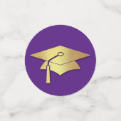 Purple and Gold Graduation Confetti (Kleine voorkant)