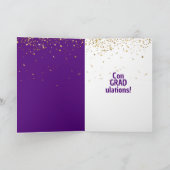 Purple and Gold Graduation Inspiration Kaart (Binnen)