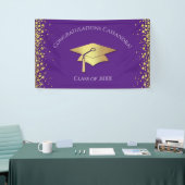Purple and Gold Graduation Spandoek (Beurs)