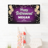 Purple and Gold Happy Retirement  Spandoek (Insitu)