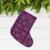 Purple and Gold Personalized Grote Kerstsok