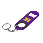 Purple and Gold Stainless Keychain Bottle Opener Mini Flessenopener (Voorkant Gekanteld)