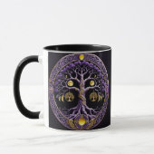 Purple and Gold Tree of Life Mandala Mok (Links)
