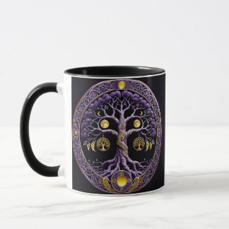 Purple and Gold Tree of Life Mandala Mok