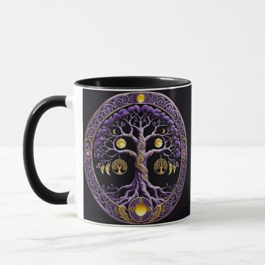 Purple and Gold Tree of Life Mandala Mok (Links)