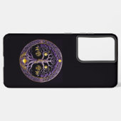 Purple and Gold Tree of Life Mandala Samsung Galaxy Hoesje (Achterkant horizontaal)