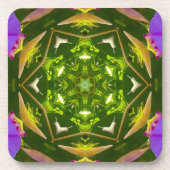 PURPLE AND GREEN ABSTRACT DRAWING. SAMER BRASIL. 4 BIER ONDERZETTER (Voorkant)