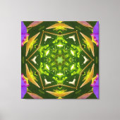 PURPLE AND GREEN ABSTRACT DRAWING. SAMER BRASIL. 4 CANVAS AFDRUK (Voorkant)