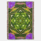 PURPLE AND GREEN ABSTRACT DRAWING. SAMER BRASIL. 4 DEKEN (Voorkant Verticaal)