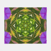 PURPLE AND GREEN ABSTRACT DRAWING. SAMER BRASIL. 4 FLEECE DEKEN (Voorkant (Horizontaal))