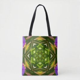 PURPLE AND GREEN ABSTRACT DRAWING. SAMER BRASIL. 4 TOTE BAG