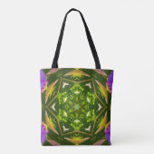 PURPLE AND GREEN ABSTRACT DRAWING. SAMER BRASIL. 4 TOTE BAG (Achterkant)